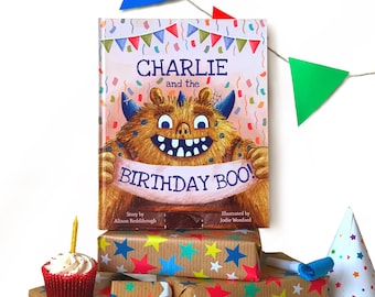 Gift for 4 year old - Personalised 'Birthday BOO!' Book - an original keepsake gift for boys and girls aged 4