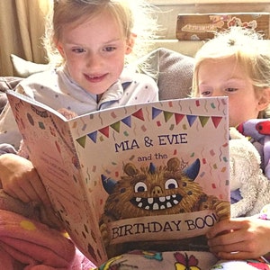 Twins Personalized Gift - &#39;Birthday BOO! for Twins&#39; - a Custom Story Book and Birthday Keepsake for Girl Twins, Boy Twins and Mixed Twins