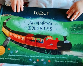 Baby personalised sleep story & song "The Sleepytown Express" - a soothing bedtime book with FREE AUDIO, for calming babies and toddlers.