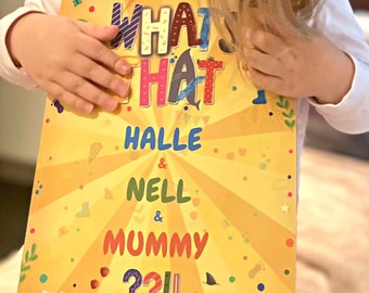 Mummy Personalised Gift - 'What's That??!!' Book - personalise with 1, 2 or 3 children, a perfect Mother's Day, Birthday or Christmas Gift