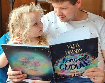 Daddy Book Gift - Personalized ‘Cuddle’ Book - Book for 2, Daddy and Child, Father's Day, Dad’s Birthday Gift, Dad’s Christmas, New Daddy