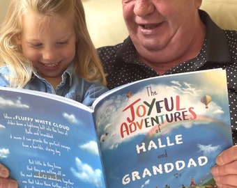 Personalized Gift | Custom Book | ’Joyful Adventure’ Book for 2 | Keepsake Gift for Kids | Gift for Grandma, Grandad | Grandkids Gift