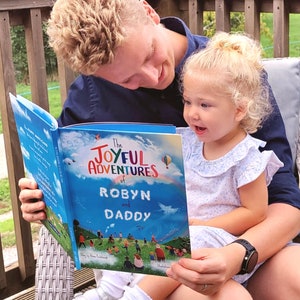 Daddy Book Gift - Personalized 'Joyful Adventure' Story for 2 - Book for Daddy and Child, Father's Day, Dad’s Birthday, New Dads