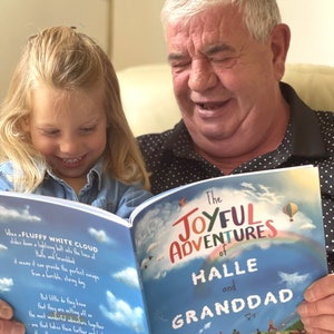 Gift for Grandad or Grandma - a Personalized ’Joyful Adventure’ Book for 2 - a Custom Gift for Grandparents to share with Grandchildren