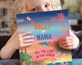 Personalised Grandparent Keepsake Book: "All the Love in the World" - A Custom Story To Share With Grandchildren