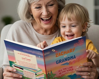 Personalized Grandparent & Grandchild Keepsake Book: "All the Love in the World"