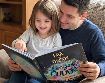 Personalized 'Longest Cuddle' Book: Daddy & Child Keepsake for Birthdays and Father's Day