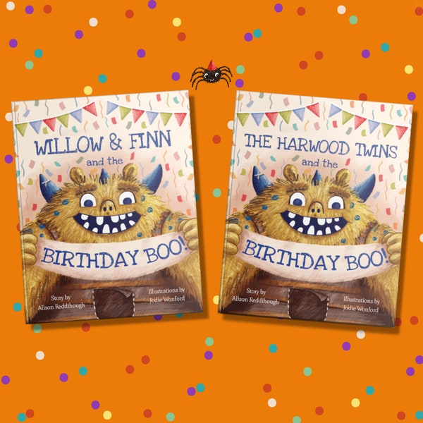 Personalised Twins Birthday Book - a delightful 'Birthday BOO!' story - a Birthday Keepsake for Girl, Boy and Mixed Twins