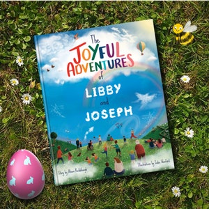 Easter Gift - Personalised ’Joyful Adventures’ Book for 2 - a Keepsake Gift and Custom Book for Children, Grandchildren, Nieces & Nephews