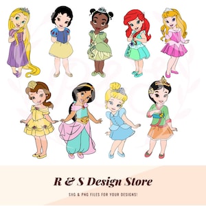 Princess Babies PNG & SVG Files