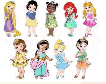 Princess Babies PNG & SVG Files