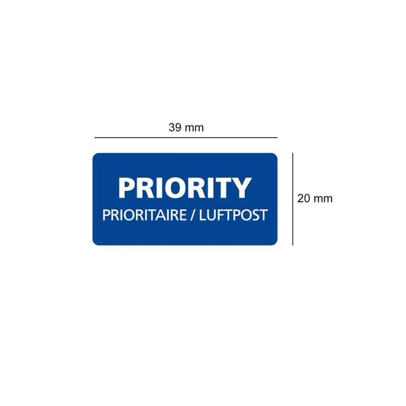 10-2000 Priority Airmail Stickers Post Labels Stickers for Letters ...