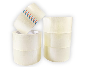 6 Rollen Klebeband Paketband Je 48mm x 66m Verpackungsband Packband Transparent Bürobedarf Versand Klar