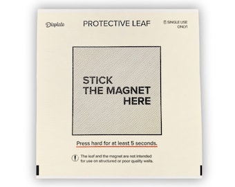 Displate Protective Leaf 1 original Ersatz Schutzblatt Schutzfolie für Magnet Halterungen Metall Bilder - Zugehör Klebefolie Weiß neu