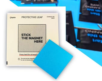 Displate Magnet Halterung 1 bis 9 Sets - Wandhalterung Befestigung Für Metall Bilder & Poster - Protective Leaf Aufhängung Befestigung