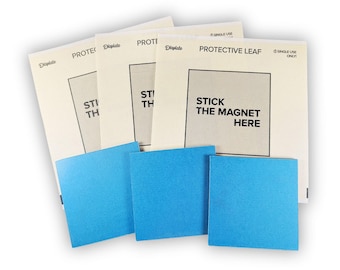 3 Displate Magnet Aufhängungen. Originale neue Wandhalterung, Befestigung für Metallschilder und Bilder. Drei Stück selbstklebend