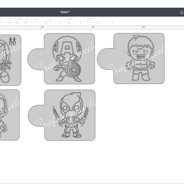 Superhero Stencils PYO digital file