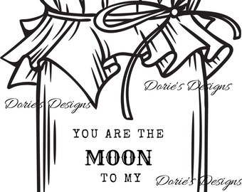 Moon Shine PNG PDF, mason jar with moon shine quote for t shirt, clip art for loved one