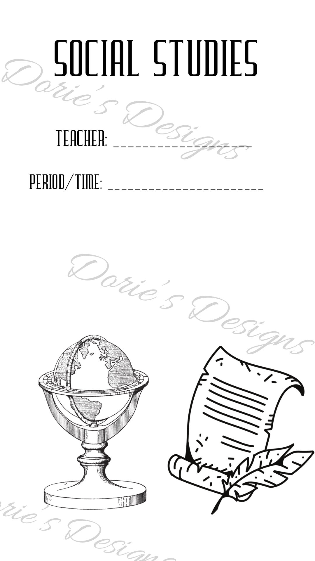 Social Studies PNG PDF Social Studies Binder Cover to Stay Etsy