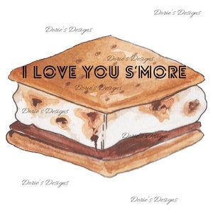 S’more PNG PDF, I love you s’more clipart