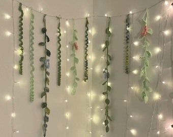 Crochet Hanging vines with flowers