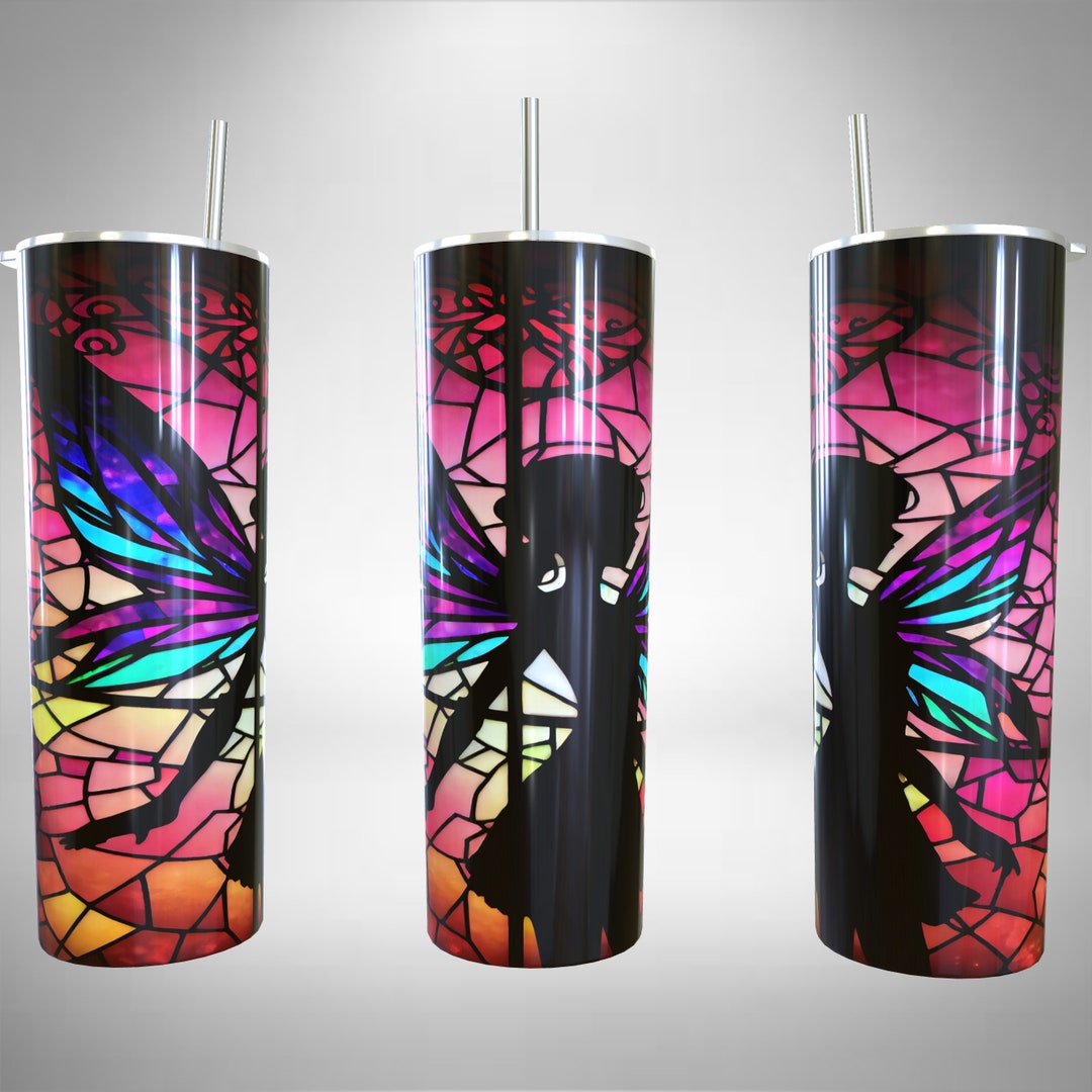 Stained Glass Tumbler Wrap 20 Oz Skinny Tumbler Wrap Sublimation Design ...