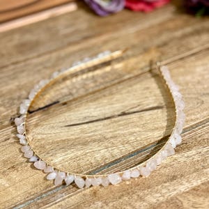 Rose Quartz Wire-Wrapped Headband – Crystal Crown for Love & Harmony