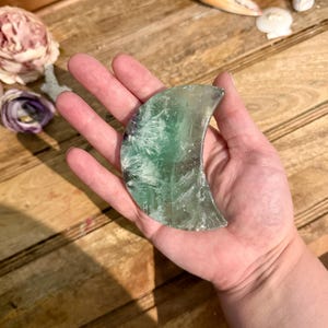 Rainbow Flourite Moon