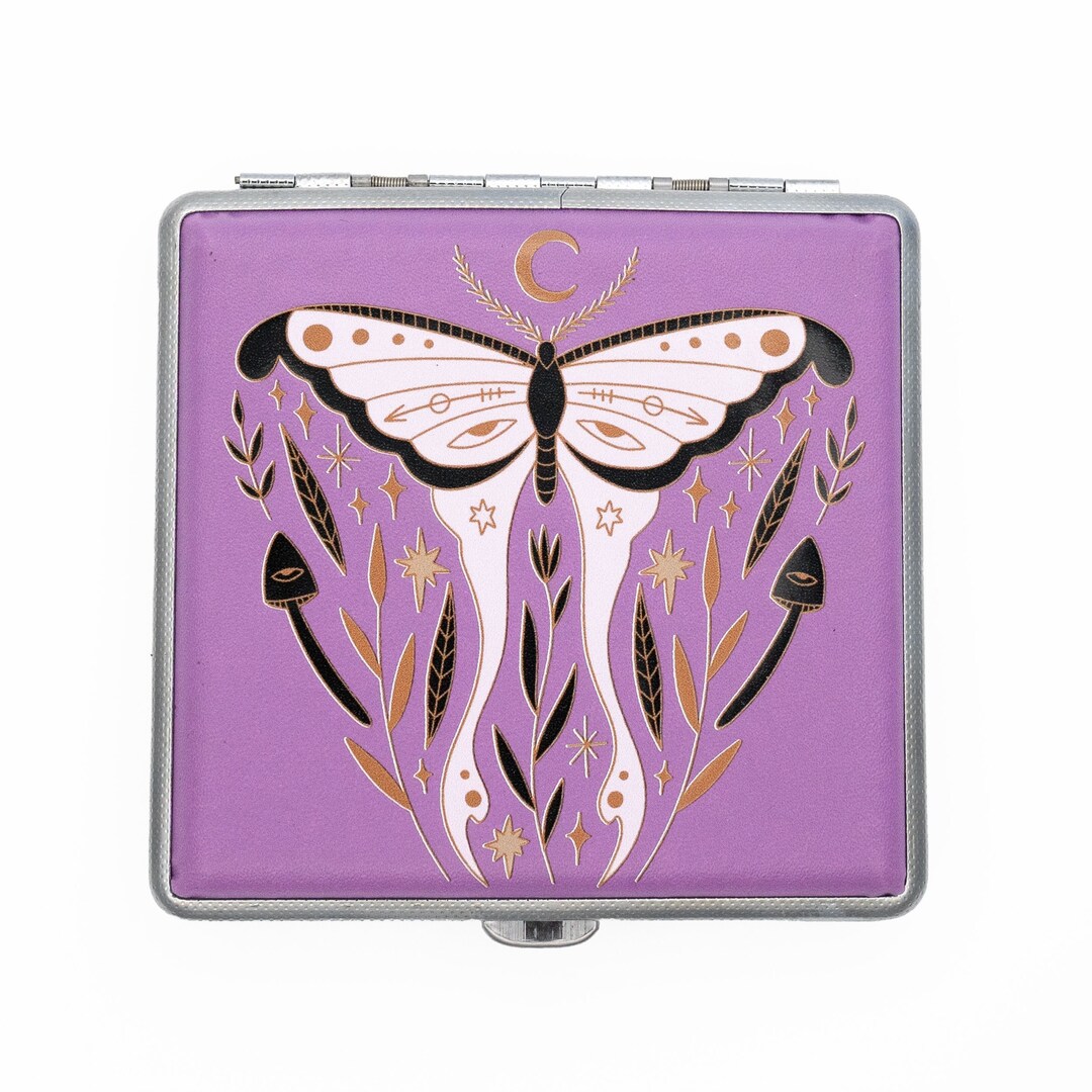 Cute Purple Luna Moth Joint Case, Crush Proof Cigarette Case, Wallet - Etsy