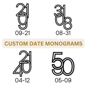 Création de logo monogramme date personnalisé, conception de tatouage, cadeau personnalisé d&#39;anniversaire, anniversaire de mariage, souvenirs, logo numérique moderne minimaliste