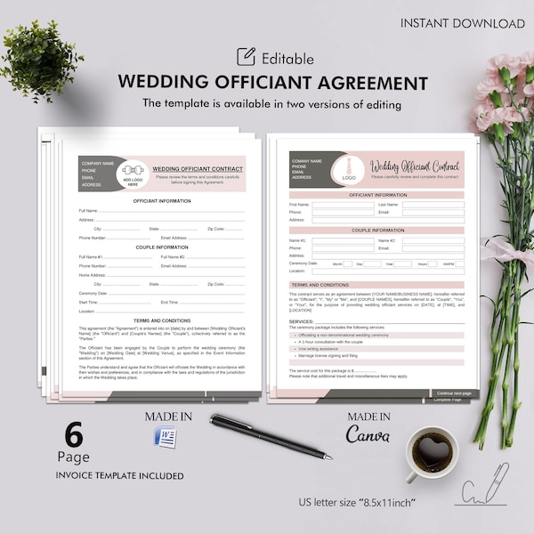 Wedding Ceremony Officiant Template Etsy Wedding Ceremony Officiant Template Etsy