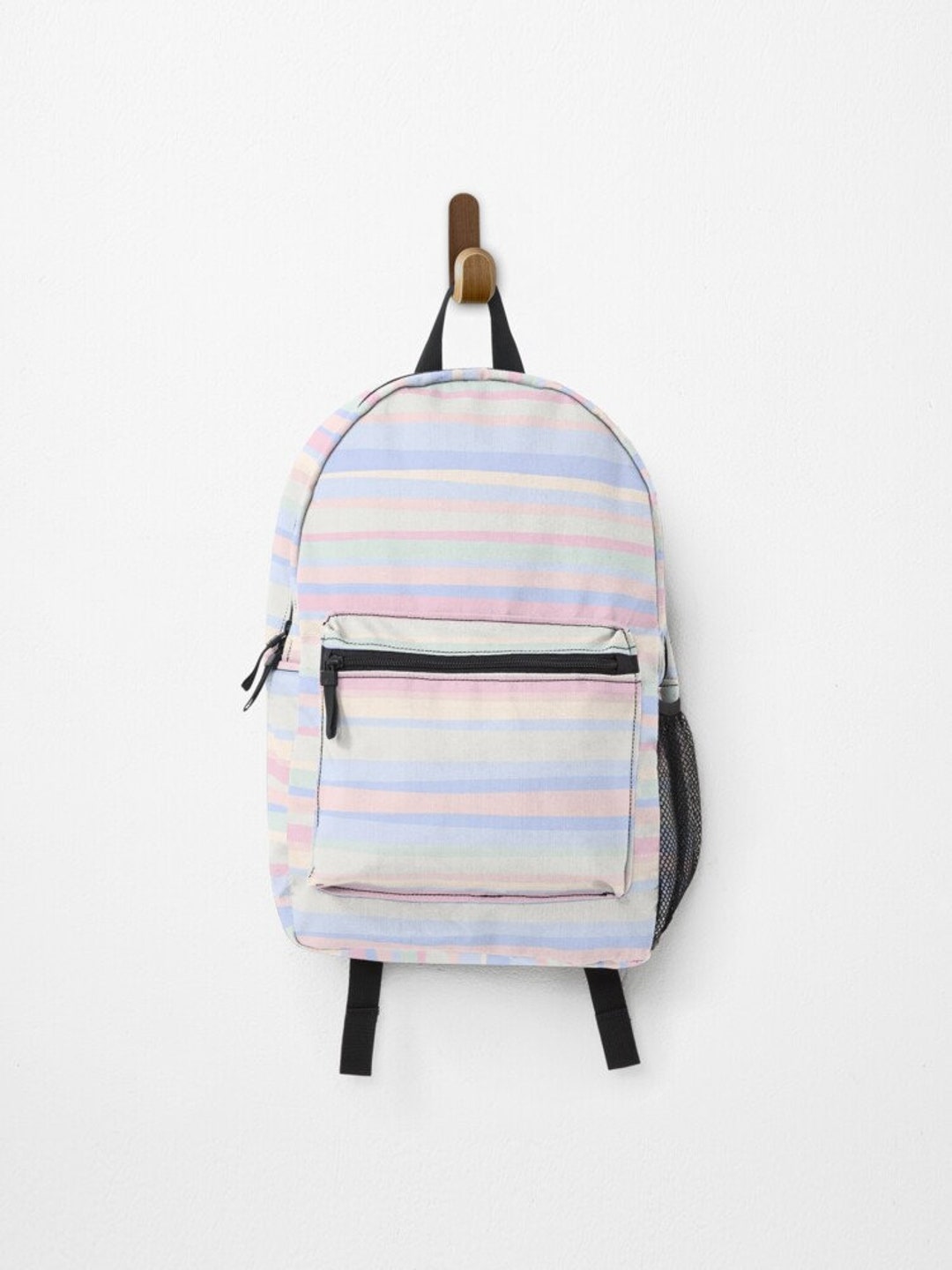 Mini Striped Backpack Pastel Striped Backpack | Stripe Backpack | Travel Backpack | Laptop ...