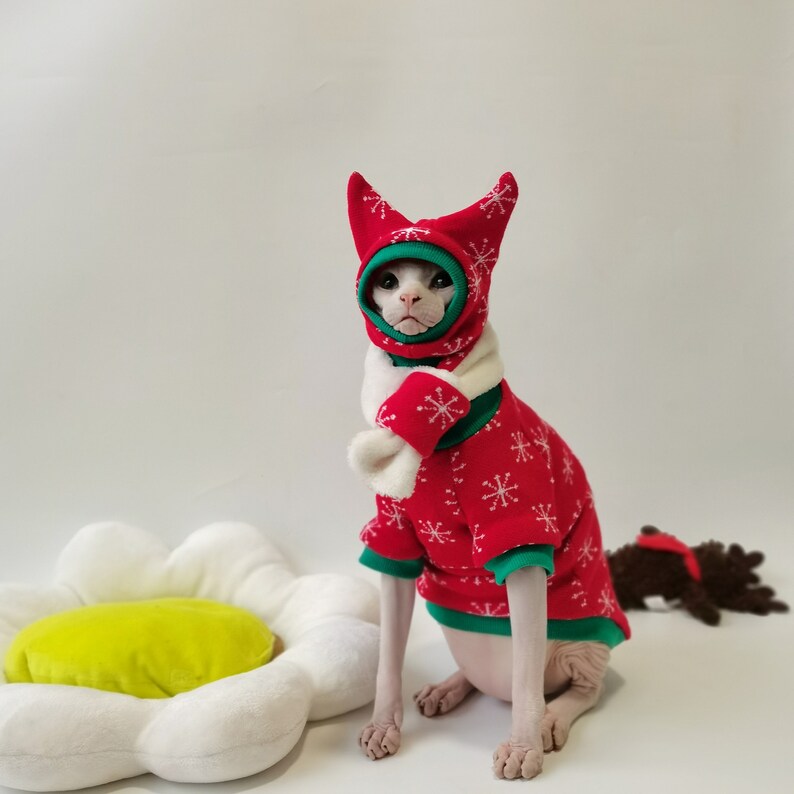 Hairless Cat Christmas Clothesnew Year's Cat Clothessphinx Cat