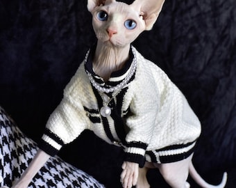 Celebrity Style Hairless Cat Clothes|Sphinx Cat Clothes|Jersey Cat Clothes|Senior Cat Clothes|Devon Cat Clothes