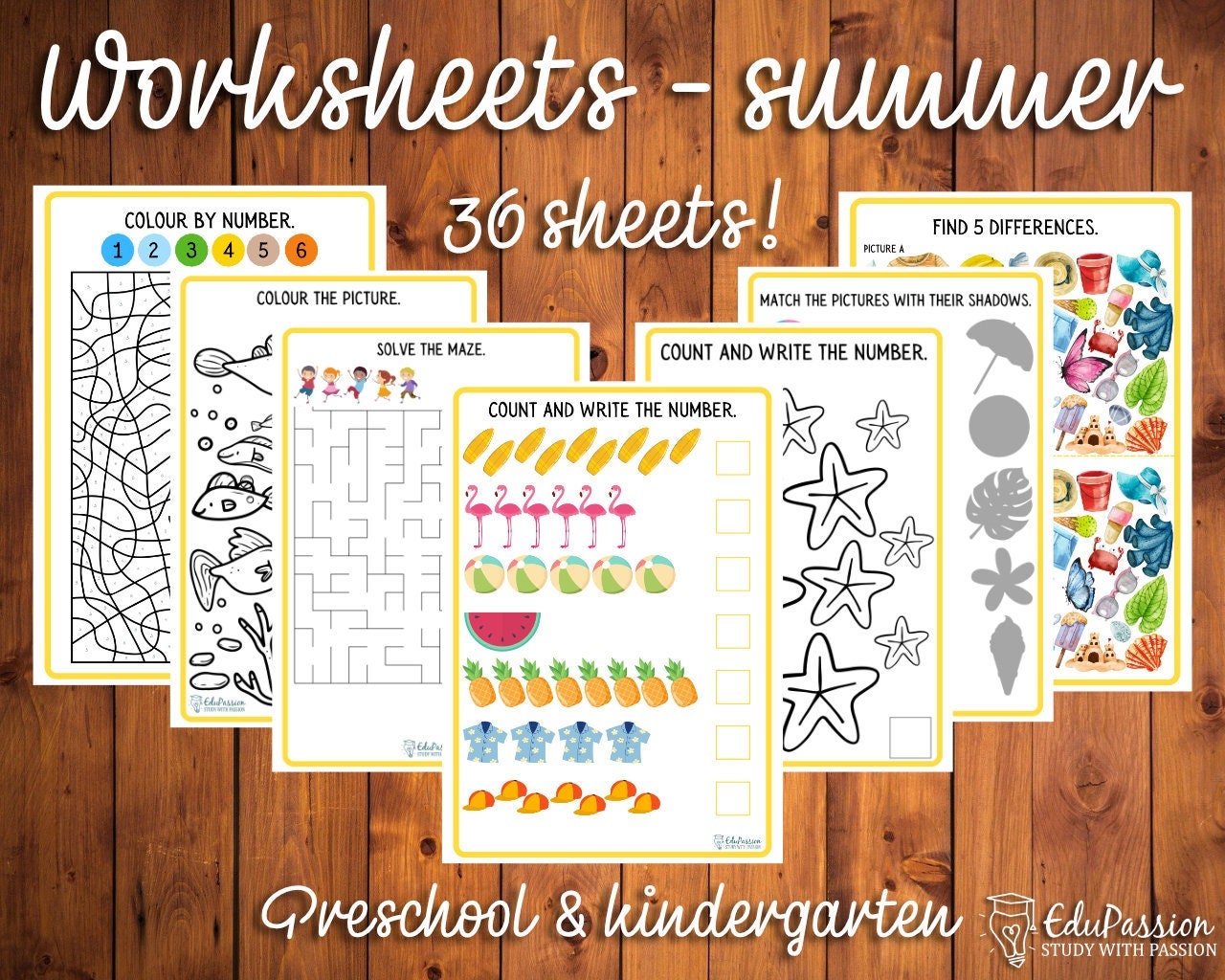 summer worksheets for kindergarten preschool summer etsy