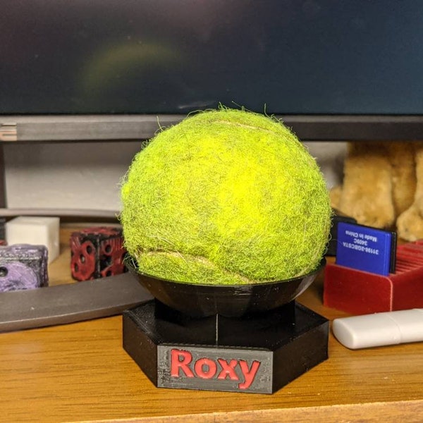 Customizable Dog Memorial - Tennis Ball Holder - 3D Printed