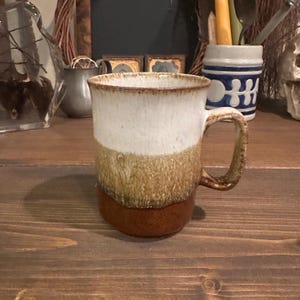 Vintage Dunoon Ceramics Tri-Color Coffee Mug - Made in Scotland