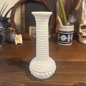 Made in USA - E.O. Brody Co. Milk Glass Hobnail Floral Vase