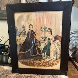 Impression de La Mode illustrée en bois Femmes à Paris « Leroy. Imp. Paris »