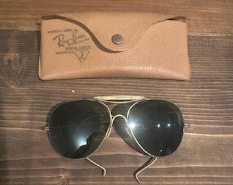 Vintage 1950's Bausch and Lomb Ray Ban Green Lens Clip on