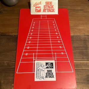 1980s Diet 7up Football Coach Clipboard