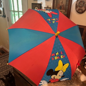 Paraguas infantil vintage de Disney con Minnie y Daisy