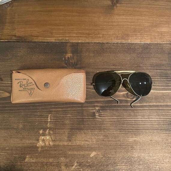 Ray-Ban Brown Leather Case with Silver Aviator Sunglasses Ray Ban RB8307 004/51 Aviator Tech Carbon Fibre Silver  main image 2