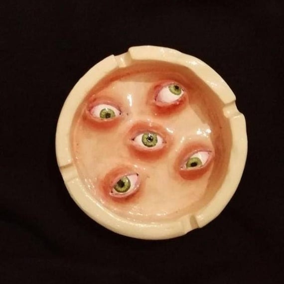 All Eyes Handmade Clay Ashtray Incense Holder Incense Burner for Stick  Jewelry Plate, Home Decoration 