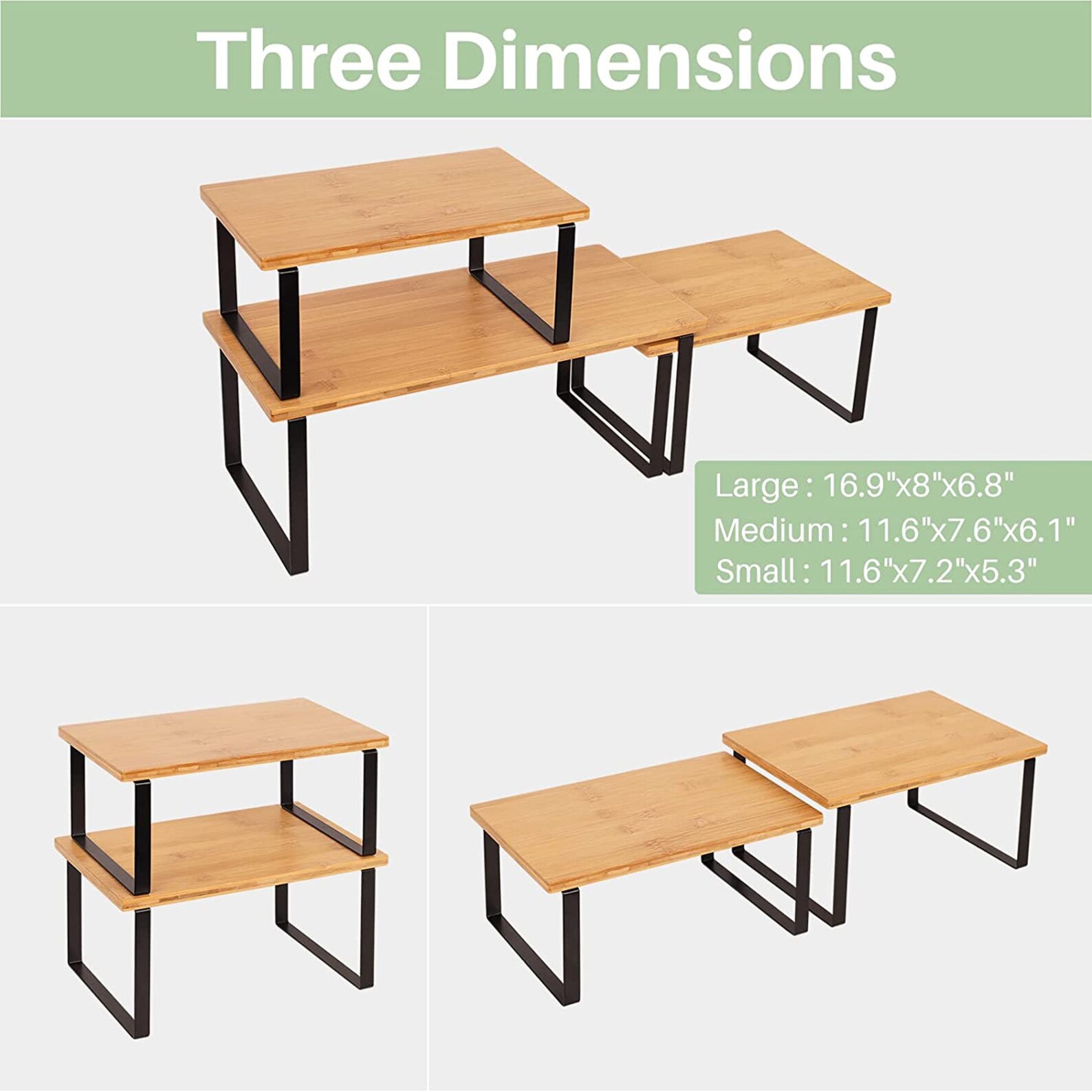 Shelf Organizer Kitchen Counter Shelves Riser Etsy