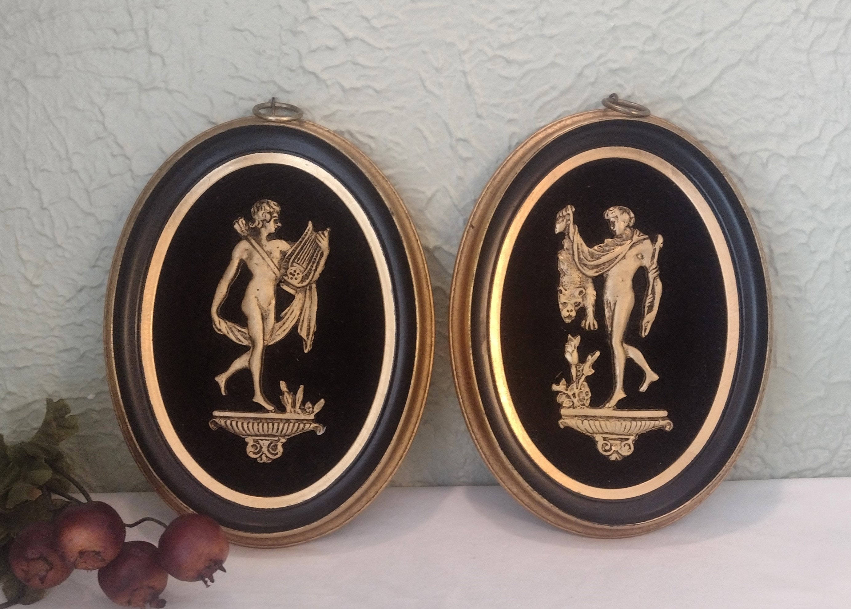 Vintage Greek Themed Wall Plaques Wall Hangings Roman/greek Etsy