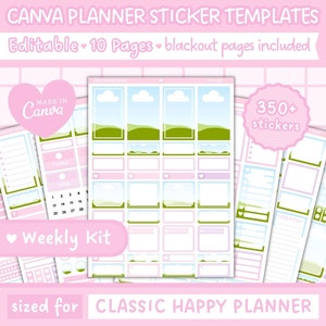 Canva Editable Planner Sticker Template | Classic Happy Planner ...
