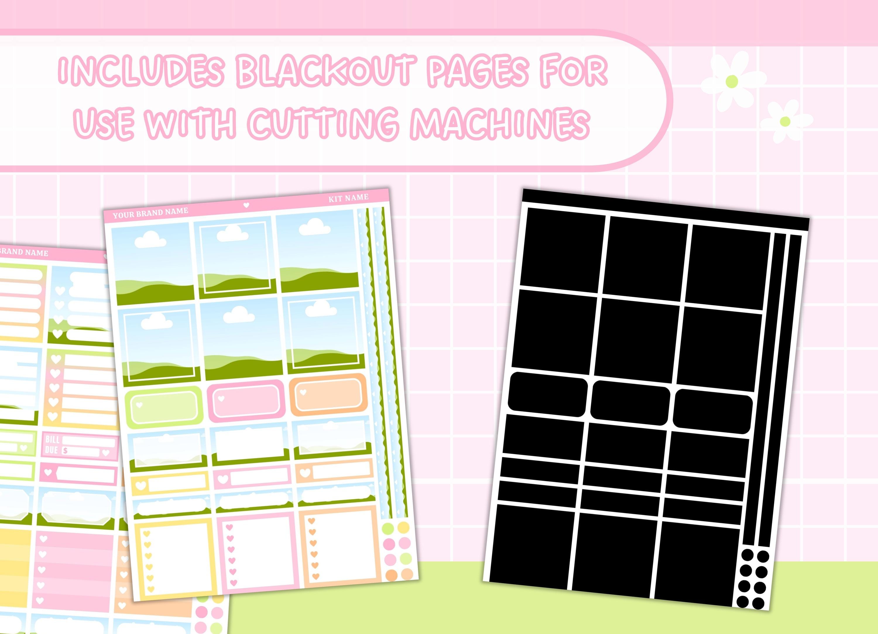 Canva Editable Planner Sticker Template | Big Happy Planner | Monthly ...