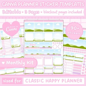 Canva Editable Planner Sticker Template | Classic Happy Planner ...