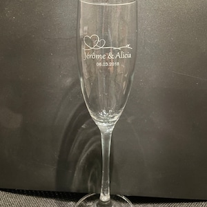 Personalized champagne flute